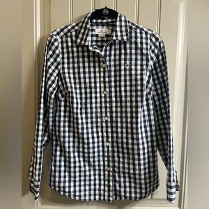 Vineyard vines navy and white check button down